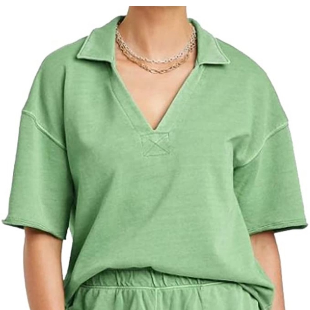 Women’s Collared French Terry Polo - NWOT 🍏